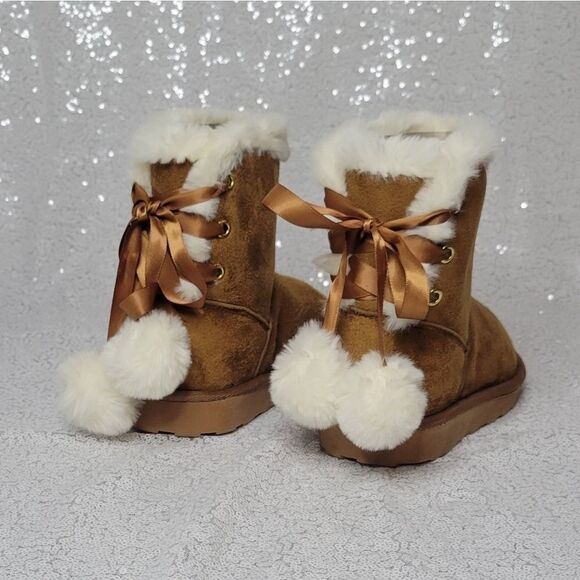 Rampage Other - RAMPAGE Nadia Pom Pom  Boots .. Super Cute
